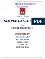 Simple Calc Report