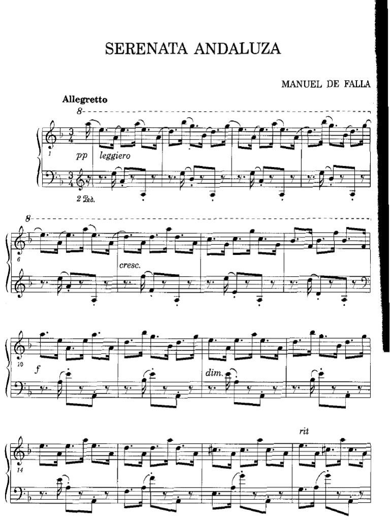 Manuel de Falla Serenata Andaluza PDF PDF