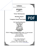 Syllabus: VII & VIII Semester Bachelor Degree in Computer Science and Engineering Engineering