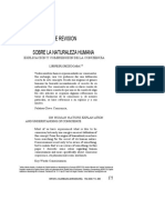 Articulo de Revision Sobre La Naturaleza Humana: Explicación Y Comprensión de La Conciencia - .