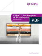 Acematt Matting Agents For The Coatings Industry