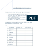 Sinónimos Antónimos 8 y 9 PDF