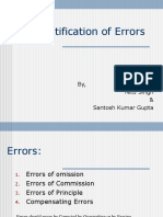 Rectification of Errors