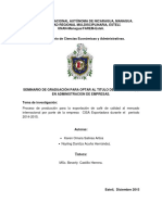 Proceso de Producción para La Exportación de Café de Calidad Al Mercado Internacional Por Parte de La Empresa CISA Exportadora Durante El Período