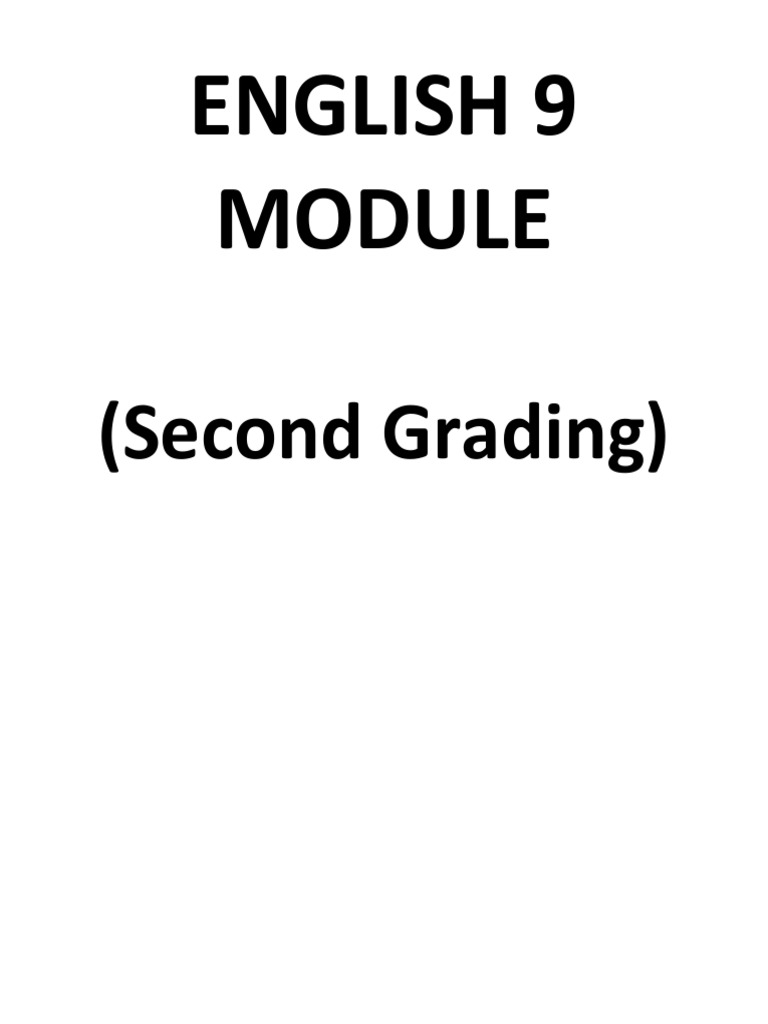 Module English 9 | PDF | Poetry | Adverb