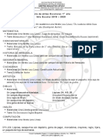 Lista de Utiles - Bachillerato 2019-2020