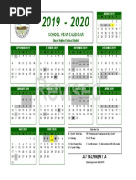 2019-2020 Dixon Unified School District School Year Calendar