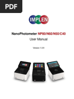 Implen Nanophotometer User Manual V1.0.5