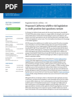 Proposed California Wildfire Risk Legislation Is Credit Positive But Questions Remain 7 10 19