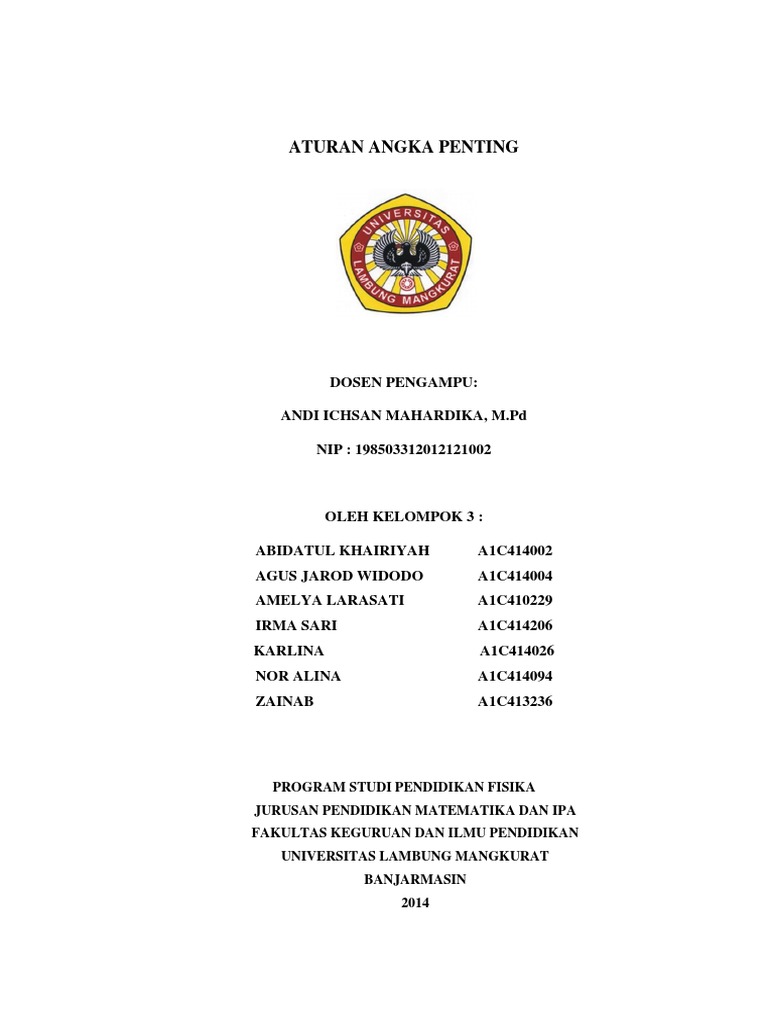 Aturan Angka Penting