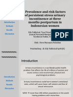 Jurnal Prevalensi Stres Urinary Incontinence Pada Wanita Post Partum Di Indonesia