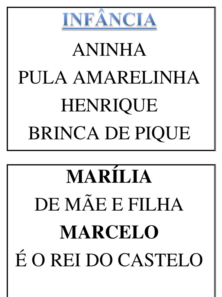 INFÂNCIA - Poema Imprimir | PDF