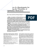 Barber 1997 - Validation of A Questionnaire For Comparing The Tolerability of Ophthalmic Medications