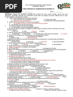 STA. CATALINA NATIONAL HIGH SCHOOL THIRD PERIODICAL EXAMINATION IN SCIENCE 10