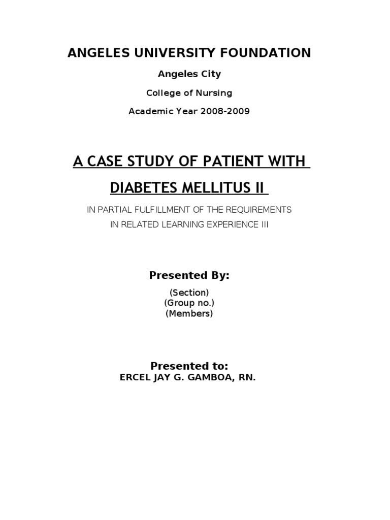 Case DM | PDF | Diabetes Mellitus Type 2 | Diabetes Mellitus