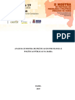 Anais Da II Mostra de Práticas em Psicologia e Políticas Públicas Na Bahia