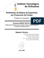 Perfilometría 3D mediante proyección de franjas láser