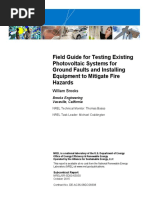 Field Guide For Testing Existing Photovoltaic Systems For Ground Faults and Installing Equipment To Mitigate Fire Hazards