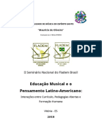 Educação Musical e o Pensamento Latino-Americano:: II Seminário Nacional Do Fladem Brasil