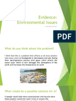 Evidence: Environmental Issues: Learning Activity 3