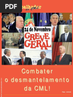 O Trabalhador da CML Nº 142 - Novembro/Dezembro 2010