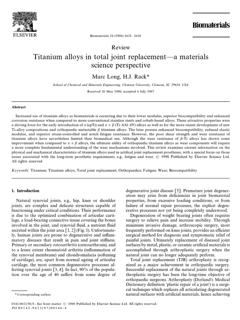 Titanium Alloys PDF Titanium Fatigue (Material)