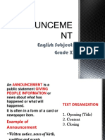 English Subject Grade X