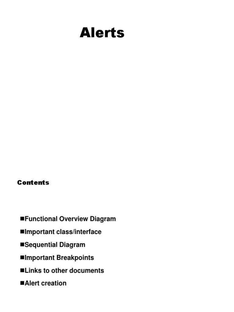 Alerts | PDF | Class (Computer Programming) | Interface (Computing)