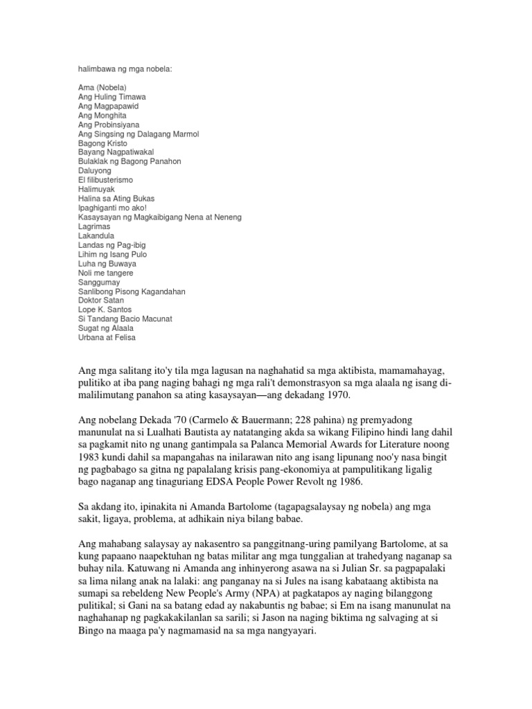 Nobela | PDF