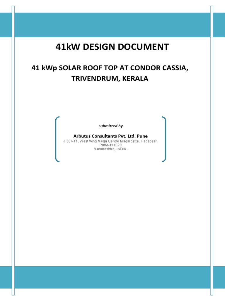 41kW Solar Rooftop Design Analysis | PDF | Mechanical Engineering | Physics