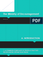 The Ministry of Encouragement: TALK No. 10