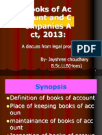Books of Account and Companies Act, 2013