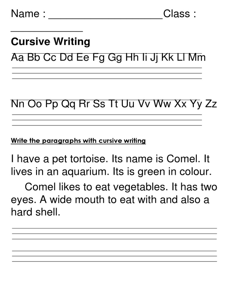 Cursive Writing | PDF | Language Arts & Discipline