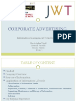 Corporate Advertising: Information Management Term Report