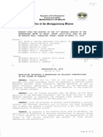 Municipal - Resolution - No. - 0034 - S. - 2018 - Resolution Declaring A Moratorium On Buiding Construction in The Island of Bo
