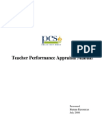 Teacher Performance Appraisal Manual: Personnel Human Resources July 2008