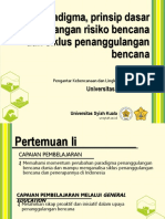 02 - Paradigma Prinsip Dasar Pengurangan Risiko Bencana Siklus Penanggulangan Bencana