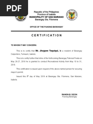 certification