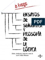 Frege Ensayos de semántica y filosofía de la lógica