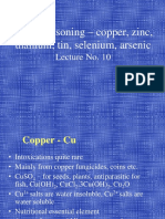 Metal poisoning - copper, zinc, thallium, tin, selenium, arsenic