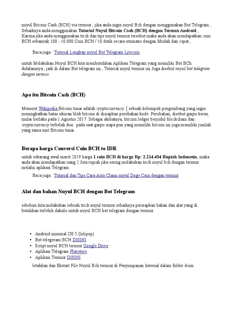 Apa Itu Bitcoin Cash (BCH) | PDF | Bisnis | Komputer