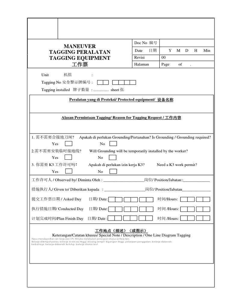 Maneuver Tagging Peralatan Tagging Equipment | PDF | Computing And ...