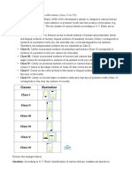 G.V. Black Caries Classification (Class I To VI)