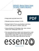 Reseller ESSENZO: Bisnis Online Untuk Pemula "NYARIS TANPA RESIKO"