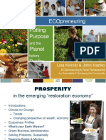 Ecopreneuring Putting Purpose Planet Profits: Lisa Kivirist & John Ivanko