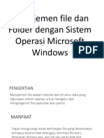 Menajemen File Dan Folder Dengan Sistem Operasi Microsoft Windows