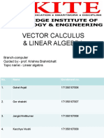 Vector Calculus & Linear Algebra: Branch-Computer Guided By:-Prof. Krishna Brahmbhatt Topic Name: - Linear Algebra