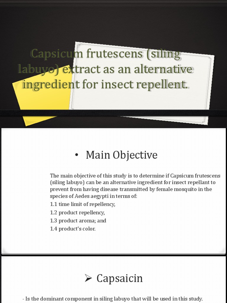 Capsicum Frutescens Siling Labuyo Extract As PDF