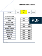 Heat Exchanger Shell Id Calculations