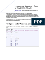 Primeiro Programa em Assembly - Como Fazer o Hello World (Olá Mundo)